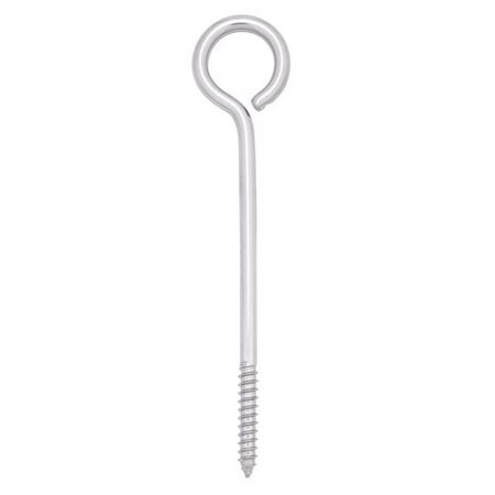 Hampton 3/8 in. X 8 in. L Stainless Stainless Steel Lag Thread Eyebolt