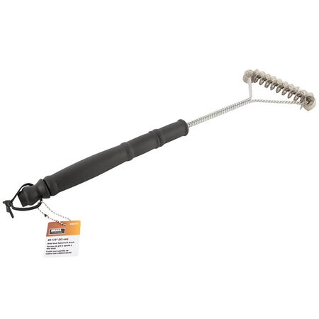 Omaha Grill Brush, 6 in. L Brush, Stainless Steel Bristle, Stainless Steel Bristle, Plastic Handle, 20-1/2 in. L