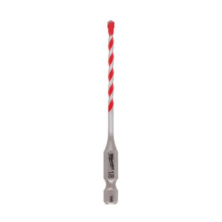 Milwaukee Shockwave 1/8 in. X 3-1/2 in. L Carbide Hammer Drill Bit Hex Shank 1 pc