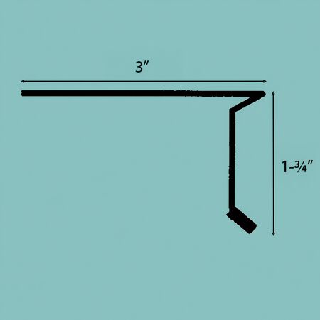 Eave Strip 26Ga White 6 x 1-3/4 Ga