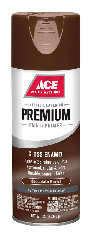 Ace Premium Gloss Chocolate Brown Enamel Spray Paint 12 Oz Stine Home Yard The Family You Can Build Around