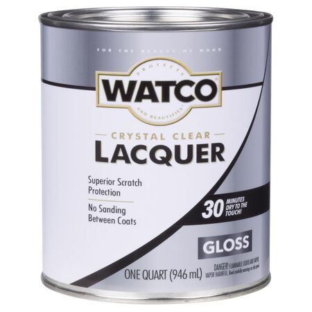 Watco Gloss Clear Oil-Based Alkyd Wood Finish Lacquer 1 qt