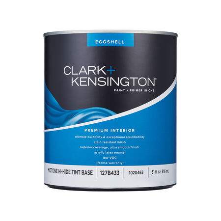 Clark+Kensington Eggshell Tint Base Mid-Tone Base Premium Paint Interior 1 qt