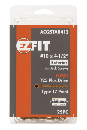 EZ Fit Exterior Tan Deck Screw  #10 x 4-1/2 in. T25 Plus Drive