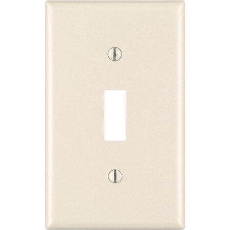 Leviton Light Almond 1 gang Thermoset Plastic Toggle Wall Plate 1 pk
