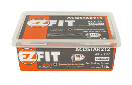 EZ Exterior Screws #9 x 2-1/2" T-25 Star 1 lb.