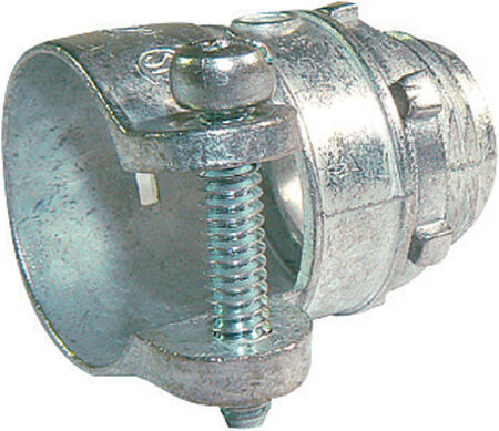 Sigma Engineered Solutions 1/2 in. D Die-Cast Zinc Squeeze Connector For AC, MC or FMC/RWFMC 1 pk