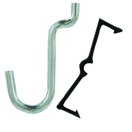 Crawford 0.5 in. Silver and Black Zinc Plated Peg Hook 8