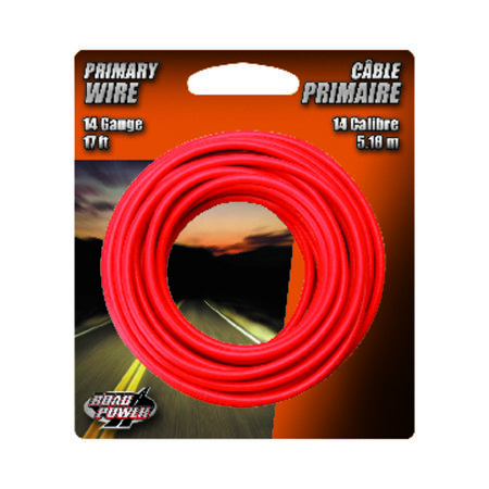 Coleman Cable 17 ft. Stranded 14 Ga. Primary Wire Red