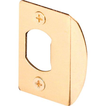 Prime-Line Deadlatch Door Strike 1-5/8 in. 2.3 in. x 1.4 in. x 0.4 in. Brass Wall Steel Use on Wood