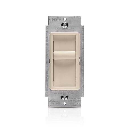 Leviton Decora SureSlide Light Almond 600 W Slide Dimmer Switch 1 pk