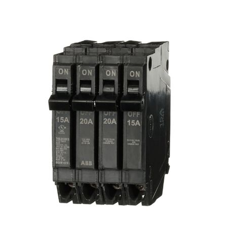 ABB 15-amp/20-amp/15-amp 4 -Pole Quad Circuit Breaker