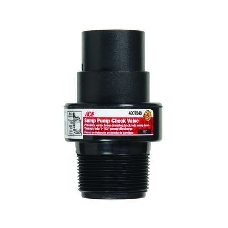Ace 1-1/2 in. D X 1-1/2 in. D Plastic Swing Check Valve