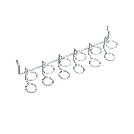 Crawford Zinc Plated Silver Steel 11.8 in. Multi-Tool Peg Hook Rack 1 pk