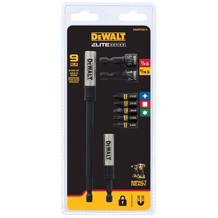 DeWalt FlexTorq Hex 1/4 in. Impact Driver Bit Set 9 pc