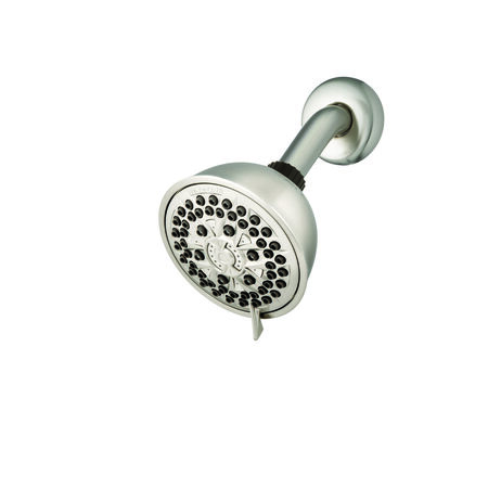 Waterpik PowerPulse Massage Brushed Nickel 7 settings Wallmount Showerhead 1.8 gpm