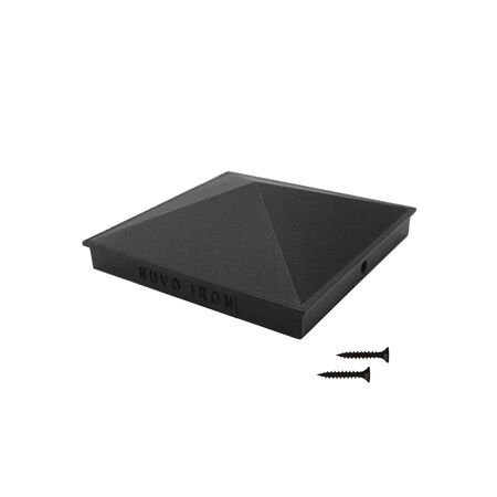 6″ x 6″ Black Aluminum Ornamental Pyramid Post Cap