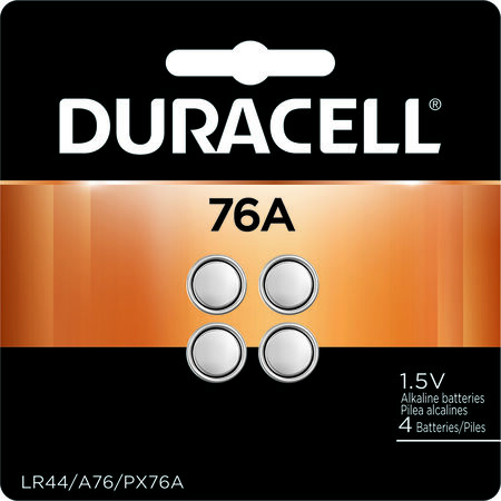 Duracell Alkaline 76A LR44 1.5 V 0.11 Ah Medical Battery 4 pk