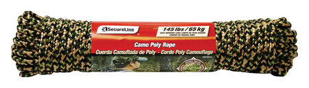 SecureLine 5/16 in. Dia. x 75 ft. L Diamond Braided Poly Rope Camouflage