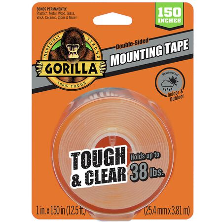 Gorilla 150 in. L X 1 in. W Double-Sided Mounting Tape