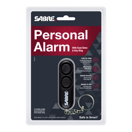 Sabre Black Plastic Personal Security Alarm
