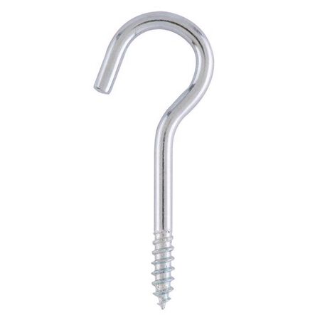 Ace Small Zinc-Plated Silver Steel 1-11/16 in. L Ceiling Hook 25 lb 50 pk