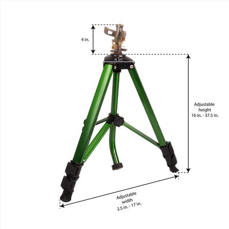 Ace Aluminum Tripod Base Impulse Sprinkler 6358 sq ft 1 pk