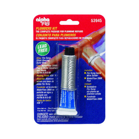 Alpha Fry 0.75 oz. For Plumbing Plumbers Kit Silver Bearing Flo-Temp Silver Bearing Solid Wire So