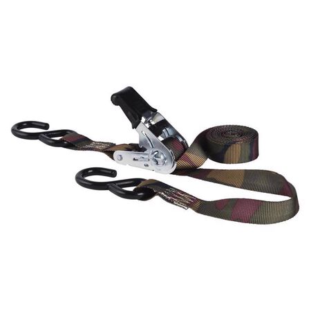 Keeper 1 in. W X 12 ft. L Camo Tie Down w/Ratchet 500 lb 2 pk