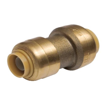 SharkBite 3/8 in. Push X 1/2 in. D Push Brass Reducing Coupling