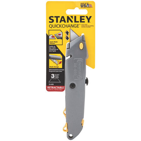 Stanley Retractable Blade 6-3/8 in. L Utility Knife Gray