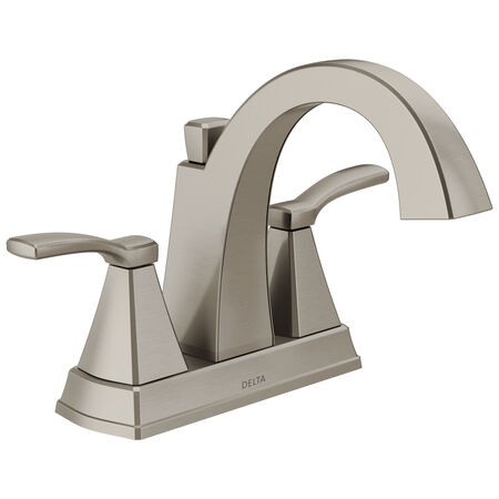 Delta Stainless Steel Pop-up Bathroom Sink Faucet 4 in.