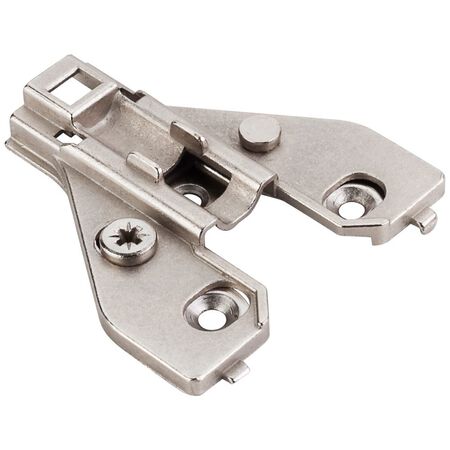 Hardware Resources 600 Series Heavy Duty 3 Mm Cam Adjustable Zinc Die Cast Plate For 700, 725, 900 And 1750 Series Euro Hinges - Polished Nickel