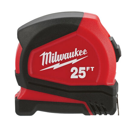 Milwaukee 25 ft. L X 1.65 in. W Compact Tape Measure 1 pk