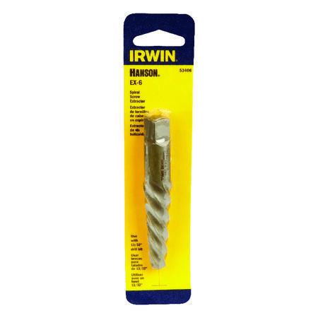 Irwin Hanson 13/32 in. X 13/32 in. D Carbon Steel Spiral Screw Extractor 6 in. 1 pc