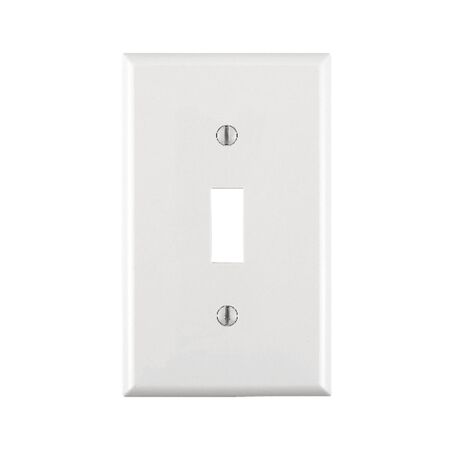 Leviton White 1 gang Thermoplastic Nylon Toggle Wall Plate 1 pk
