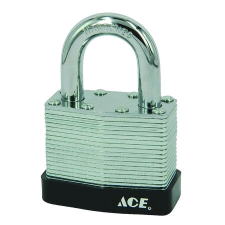 Ace 1-5/16 in. H X 1-9/16 in. W X 1-1/2 in. L Steel Double Locking Padlock Keyed Alike