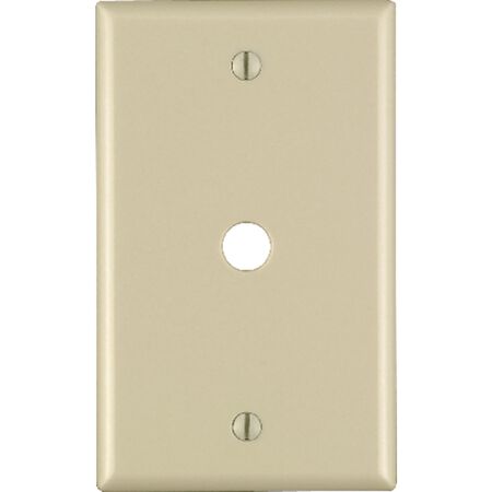 Leviton Ivory 1 gang Thermoset Plastic Cable/Telco Wall Plate 1 pk