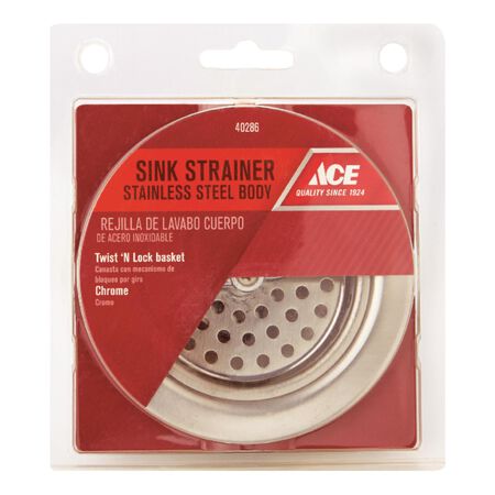 Ace 3-1/2 in. D Stainless Steel Basket Strainer Assembly