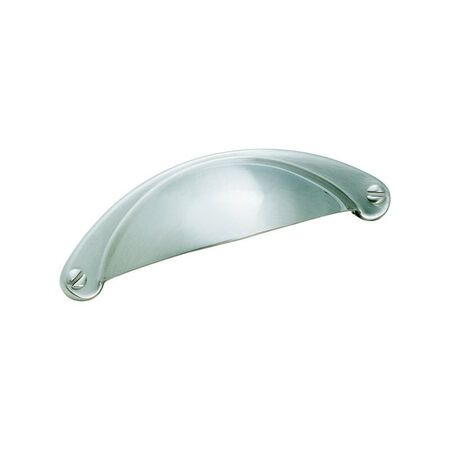 Amerock Traditional Cup Cabinet Pull Cup 2-1/2 in. Satin Nickel Silver 1 pk