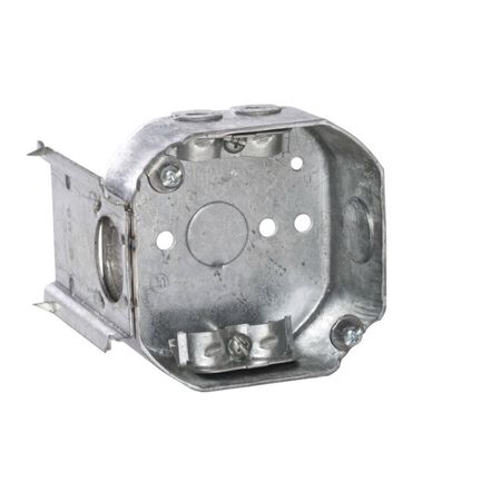 Southwire New and Old Work 14 cu in Octagon Galvanized Steel Box Mount Silver
