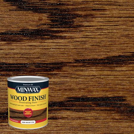 Minwax Wood Finish Semi-Transparent Dark Walnut Oil-Based Penetrating Wood Stain 1 qt