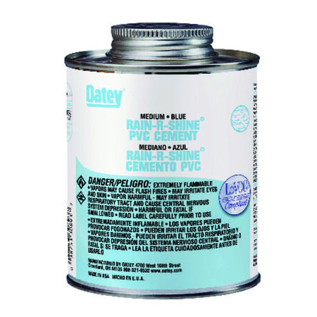 Oatey Rain-R-Shine Blue Cement For PVC 32 oz