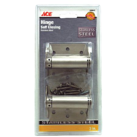 Ace 3 in. L Stainless Steel Adjustable Spring Hinge 2 pk
