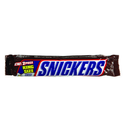Snickers King Size Milk Chocolate, Peanuts, Caramel, Nougat Candy Bar 3.29 oz