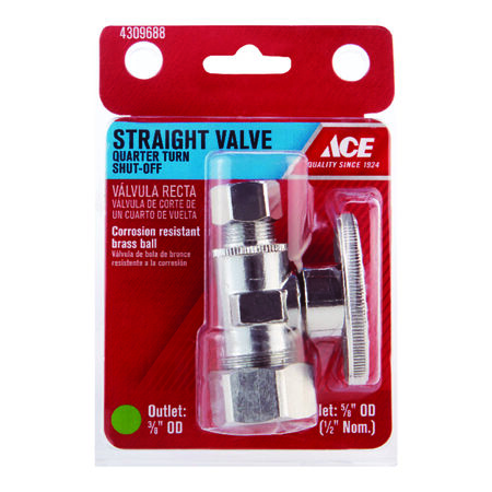 Ace Compression Compression Brass Straight Stop Valve