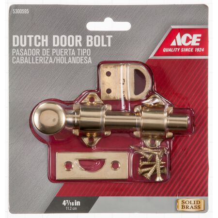 Ace 4.4 in. L Brass Dutch Door Bolt