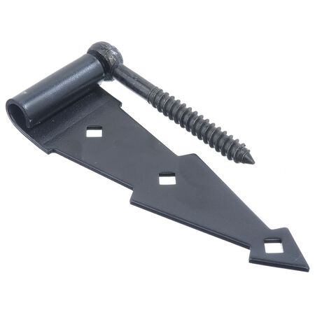 Ace 7 in. L Steel Ornamental Screw Hook Strap Hinge 2 pk