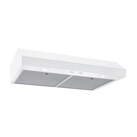 Broan NuTone Glacier 36-in. 350 MAX Blower CFM 1.5 Sones White Range Hood