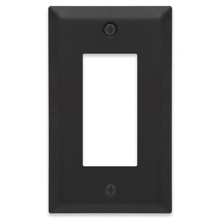 Amerelle Century Matte Black 1 gang Stamped Steel Decorator Wall Plate 1 Pack